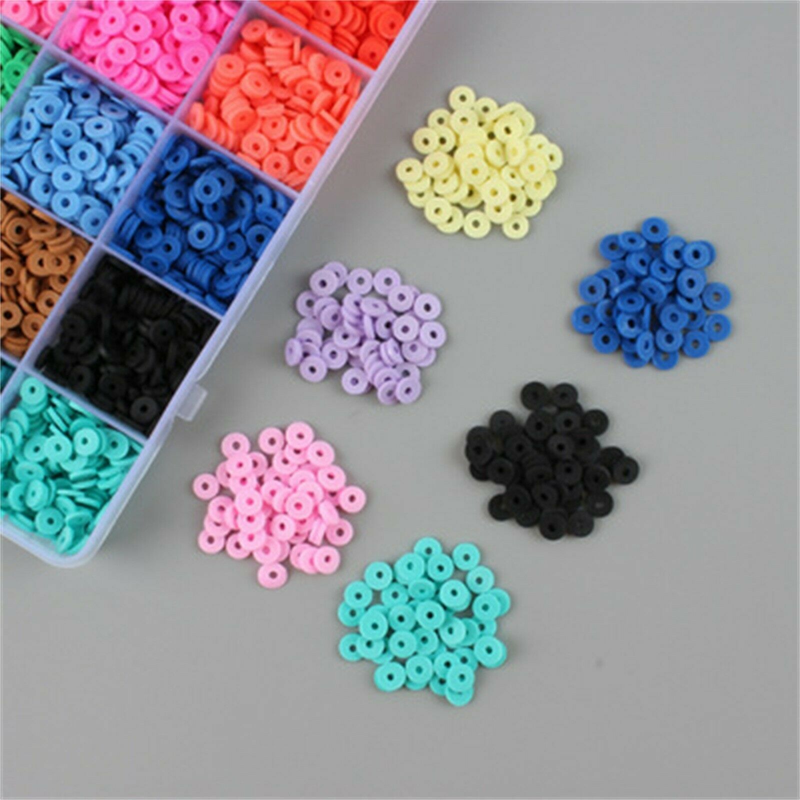 4426PCS 6MM RAINBOW COLOURS SPACE POLYMER BEADS FOR JEWELLERY MAKING