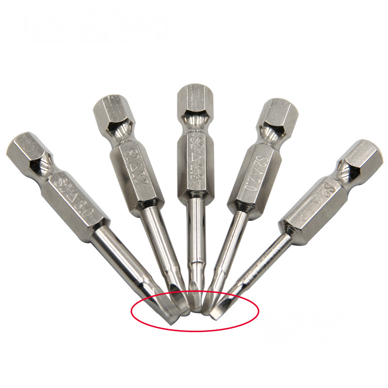 5Pcs Magnetic Triangle Bit Set S2 Material Electric Bit Electric Screwdriver Bit