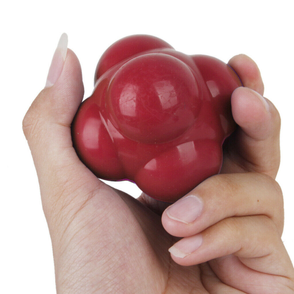 Red Silicone Reaction Ball - Soccer / Baseball / Softball Trainer for Improve
