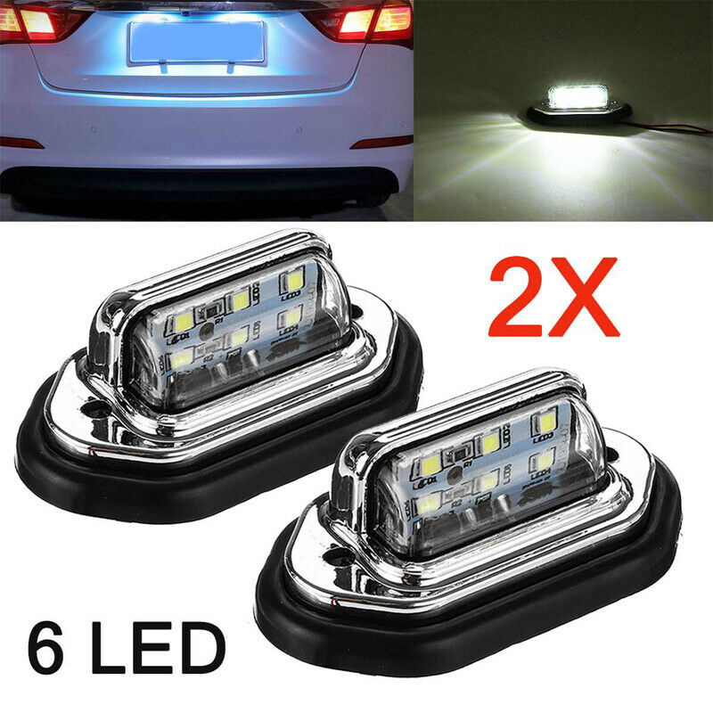 LED License Plate Light 12V-24V DC Taillight for Truck SUV Trailer Van RV Boats