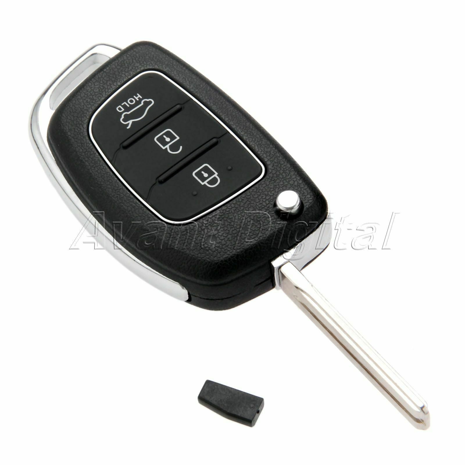 2Pcs 3 Buttons Remote Key ID46 Chip TOY40 Blade With Battery Fit For HYUNDAI