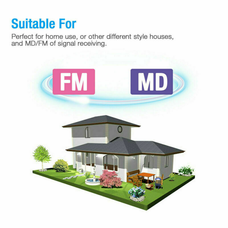 2M 75 Ohm Indoor FM Dipole Antenna Aerial For Home Stereo Sound Radio Receiver !