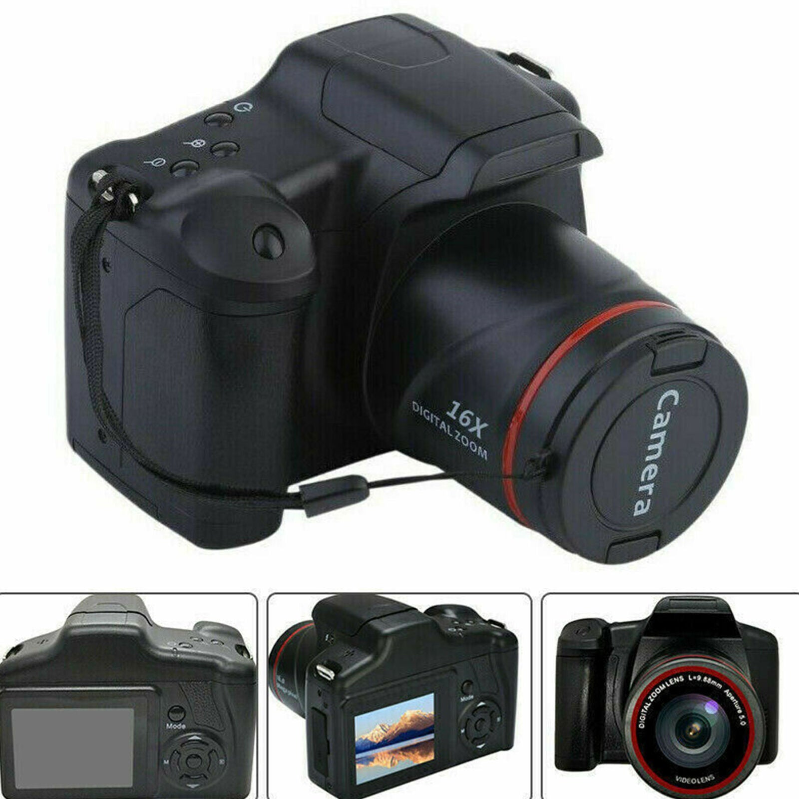 Digital SLR Camera 3 Inch TFT LCD Screen 16MP 1080P 16X Zoom Anti-shake
