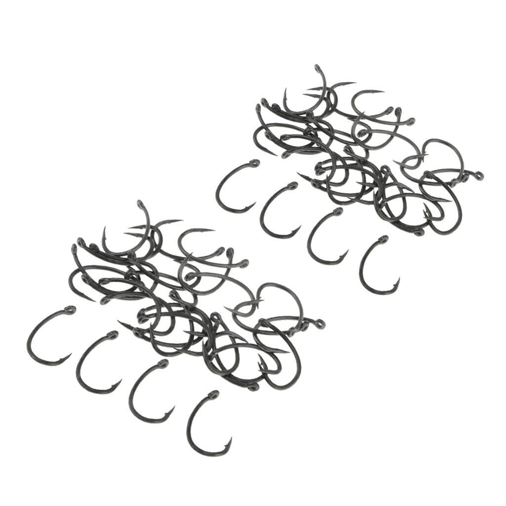 60pcs Barbed Fishing Hooks Octopus Circle Hook
