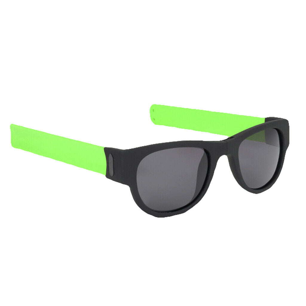 2pcs Fashion Folding Sunglasses Outdoor Sun Glasses Slap Traveling Eyewear