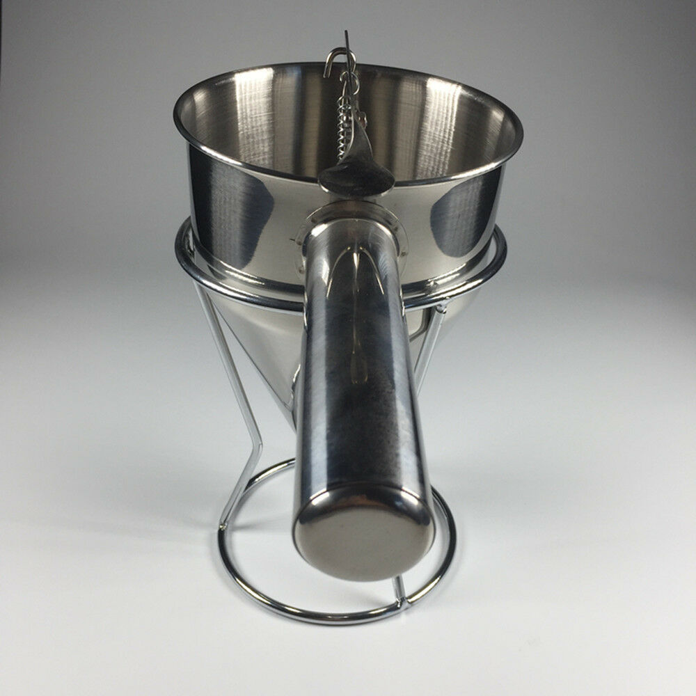 1pc Stainless Steel Conical Funnel With Shelf Octopus Fish Balls Tool