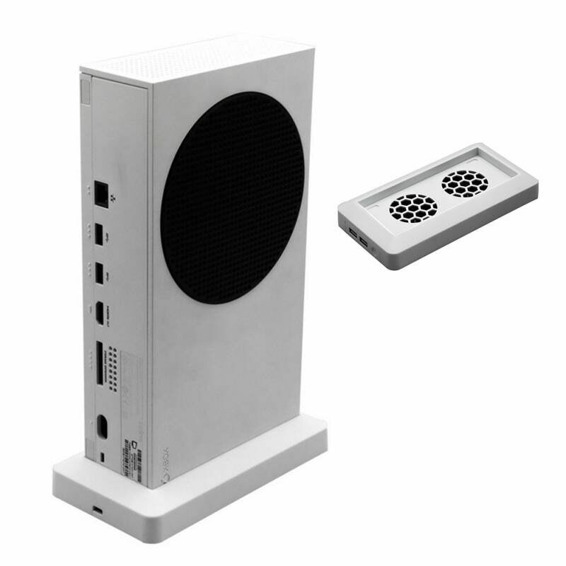 Vertical Stand Holder With 2 Built-in Cooling Fan Dock For Xbox Series S Game