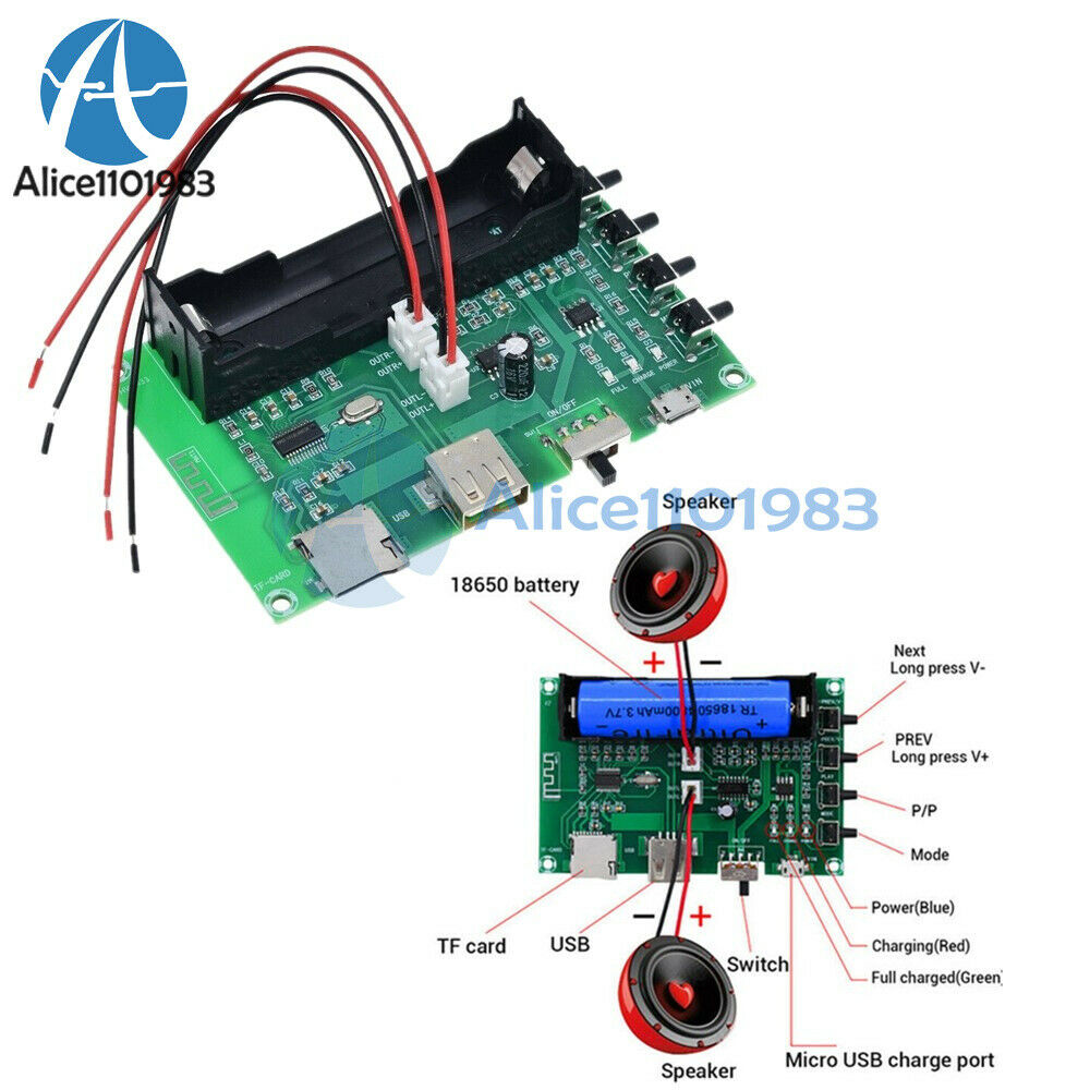 PAM8403 Bluetooth Amplifier Stereo Board Dual channel 10W For 18650 Battery