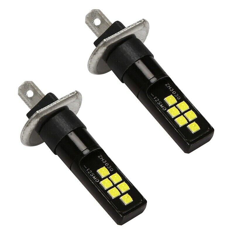 2Pcs H1 Car Led 12V-24V 12Smd Light Bulb 3030 Chipset,W5W Bulb194 Led Bulb ForU8