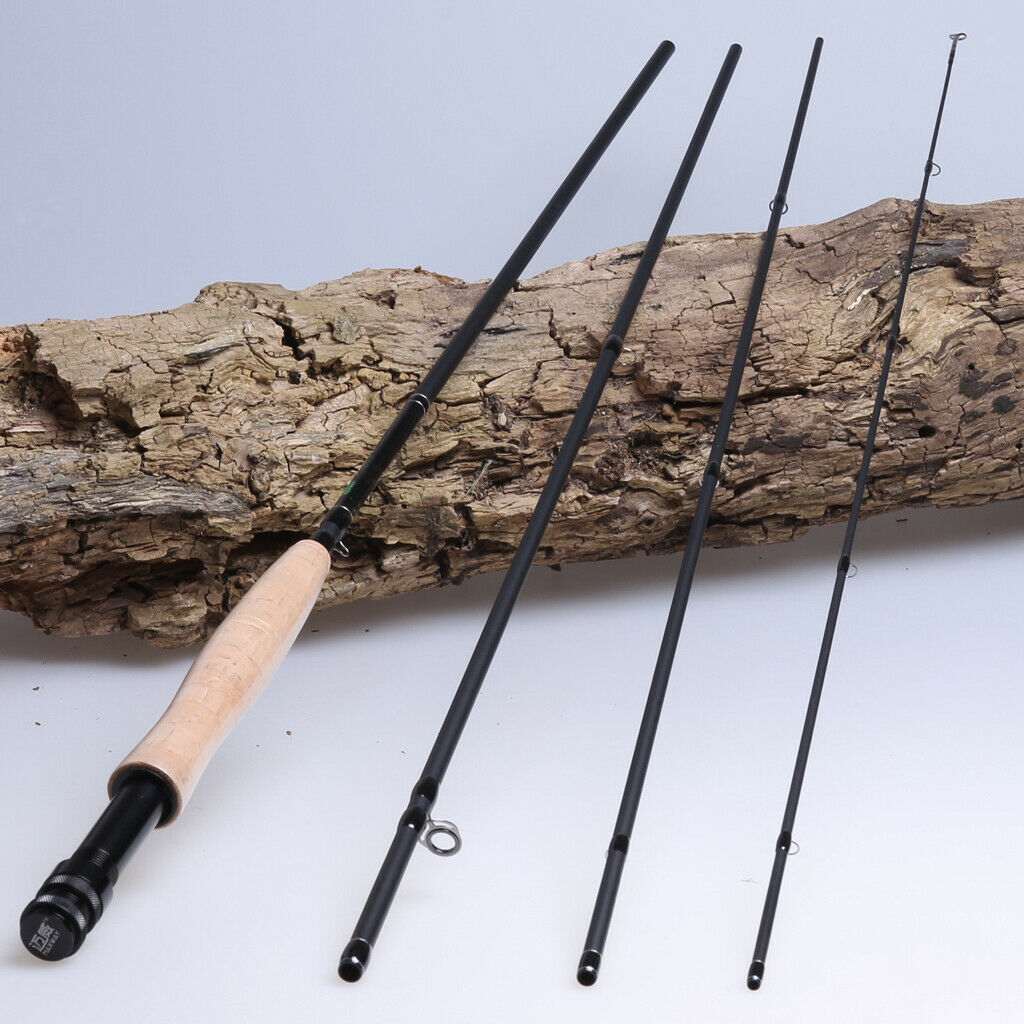 2.1m 4 Pieces Lightweight Fly Fishing Rod with Soft Cork Handle 3/4# Tackle