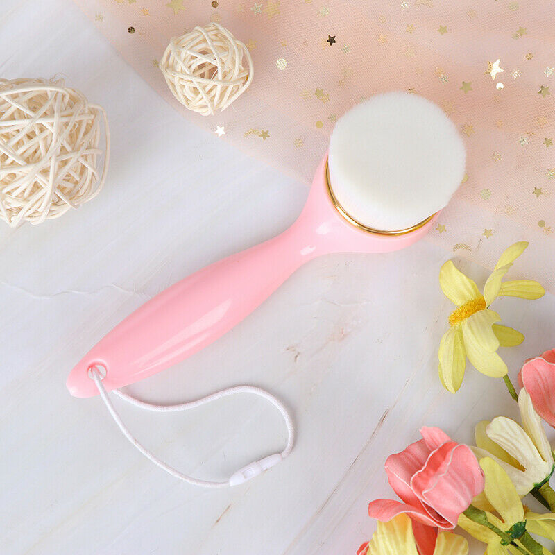 Fiber Face Clean Wash Facial Pore Deep Cleansing Mild Brush Soft Handle B.l8