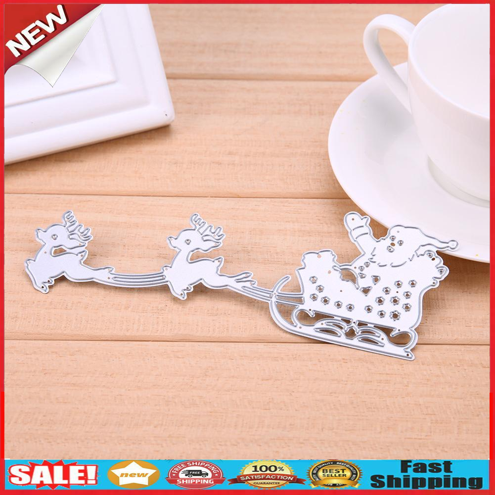 Santa Sled Metal Cutting Die Stencil DIY Scrapbooking Album Embossing Craft @