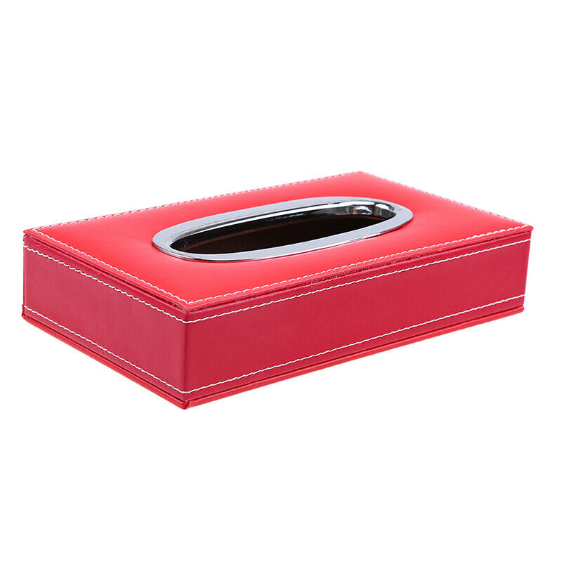 1X Universal Leather Car Tissue Box Cover Napkin Paper Holder Towel Dispenser