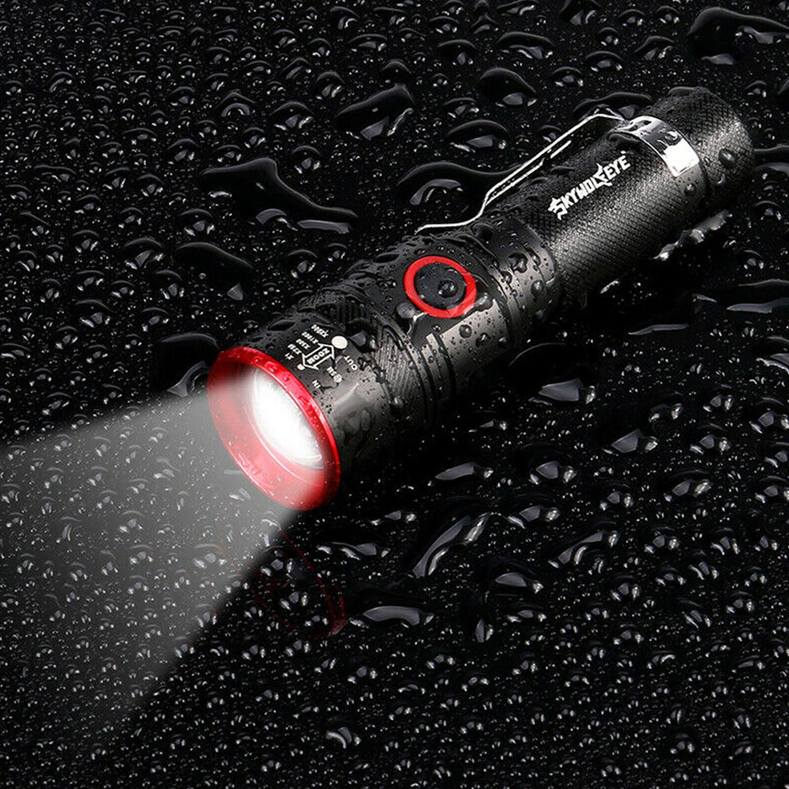 80000Lm LED Flashlight Light Zoomable