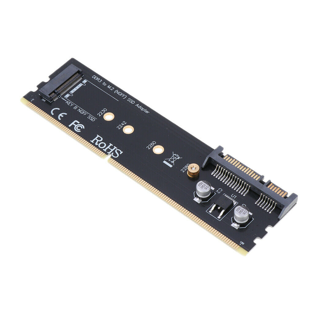 DDR3 240 Pin to KEY B M.2 NGFF SSD SSD Adapter Card Expansion Card with SATA