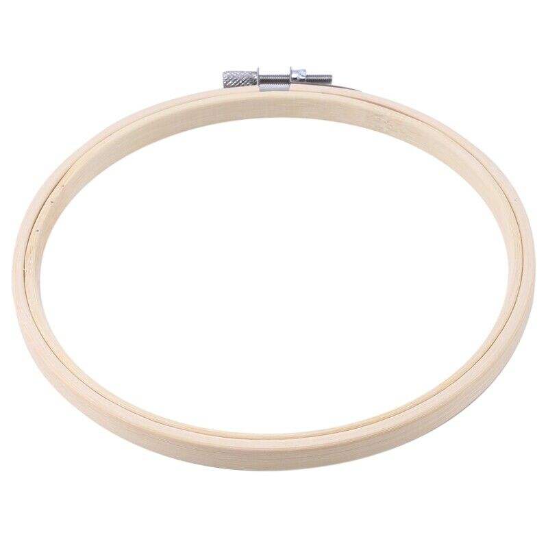 1X(12 Pieces 6 Inch Wooden Embroidery Hoops Bulk Wholesale Bamboo Circle Cro9D9)