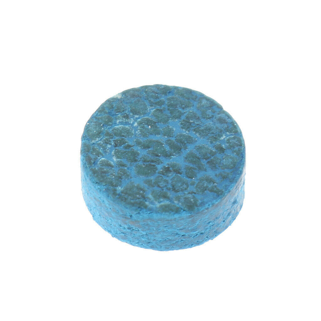 prettyia 5x 10mm Blue Diamond Leather Glue-on Snooker Pool Billiard Cue Tips