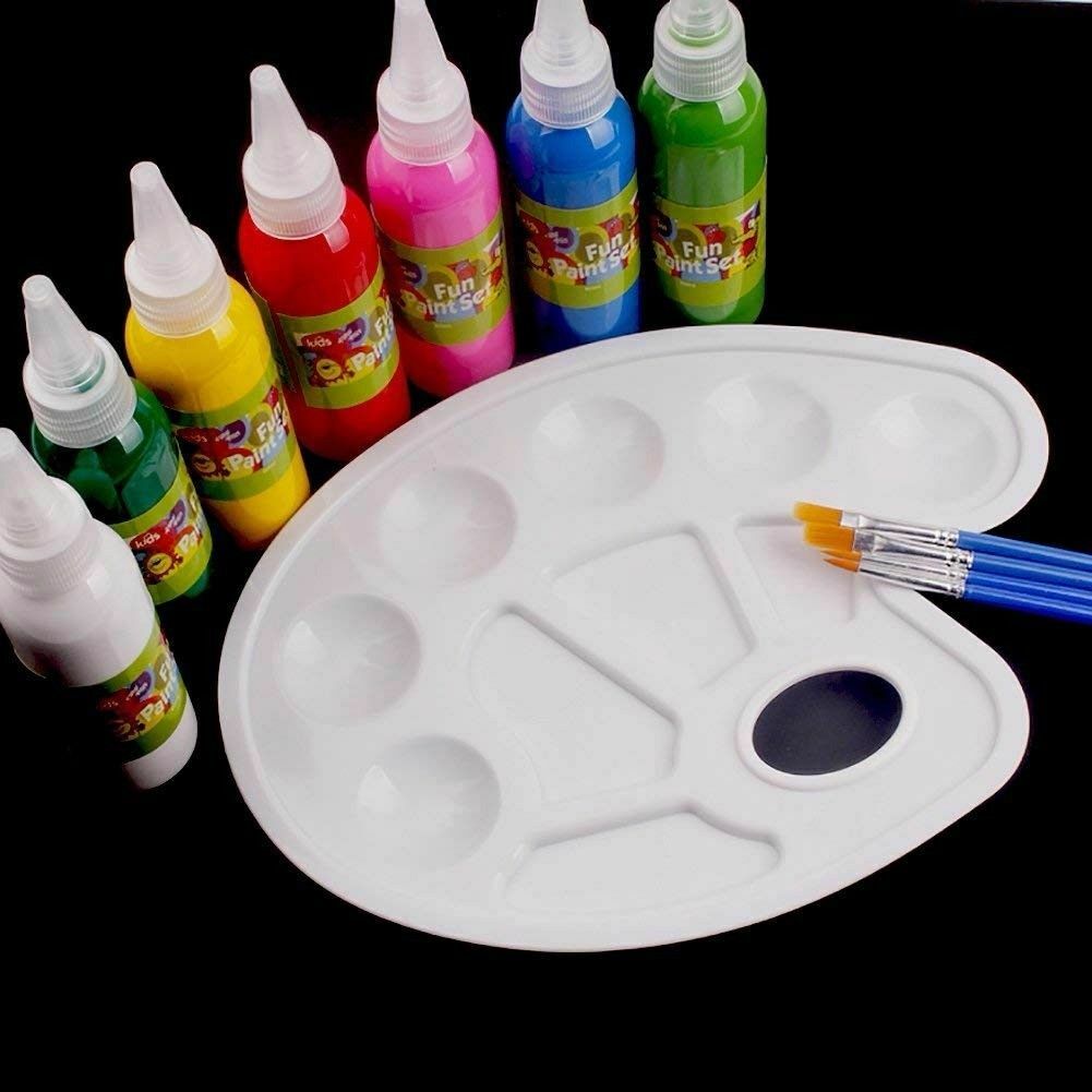 1Pcs White Plastic Watercolor Palette Supply Artist Art Alternatives Paint Tray