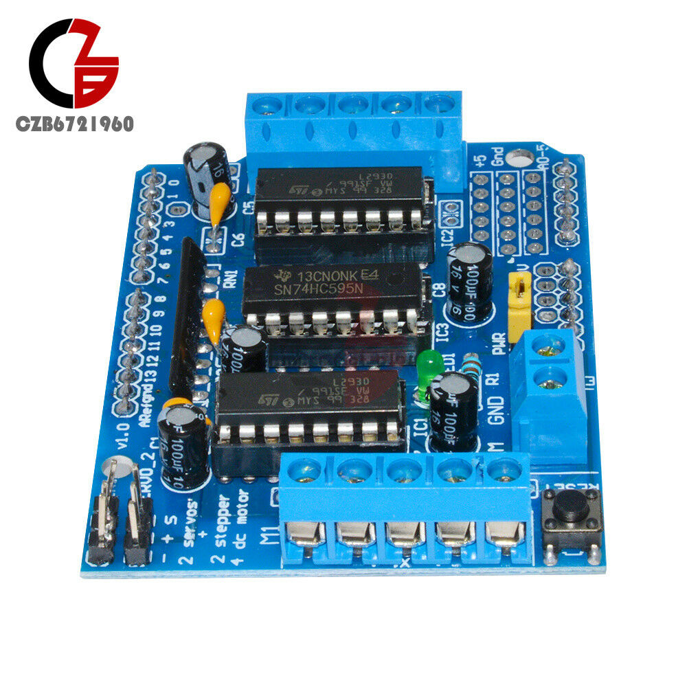 2PCS Motor Drive Shield Expansion Board L293D for Arduino Mega UNO Duemilanove