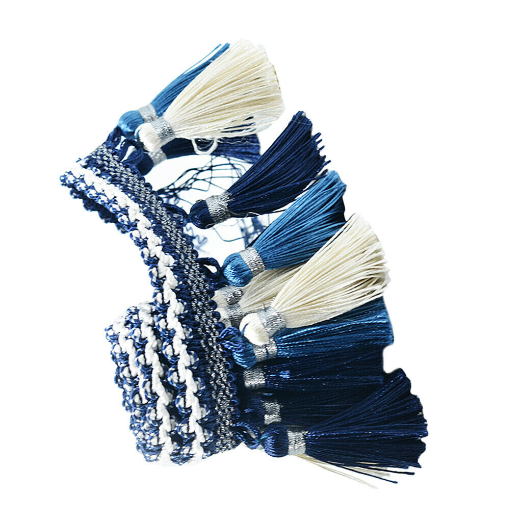 1 Yard European Clothing Curtain Tassel Edge Fringe Trim Embellishment Blue