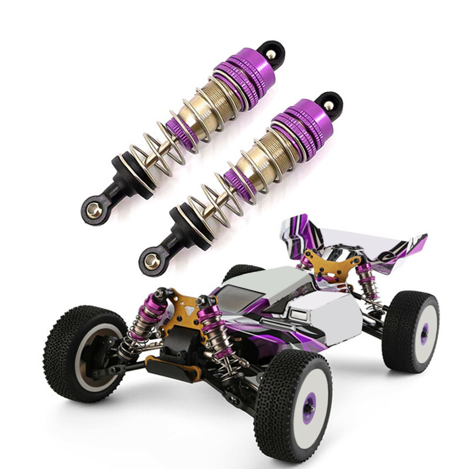 2x Metal Shock Absorber Spring for WLTOYS 124019 144001 RC Off-Road Car