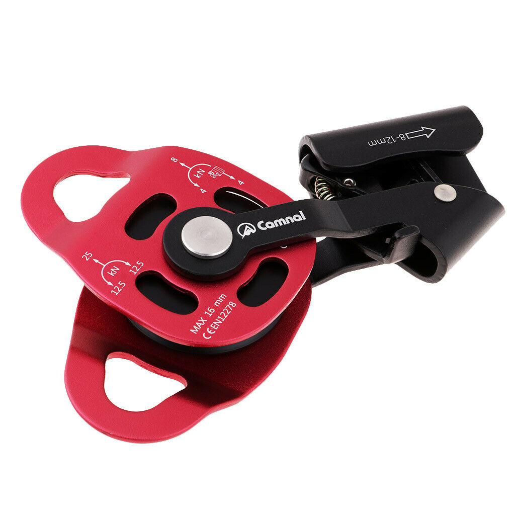 25KN Hauling Pulley Fits 8-12mm Rope Rock Climbing  Protection