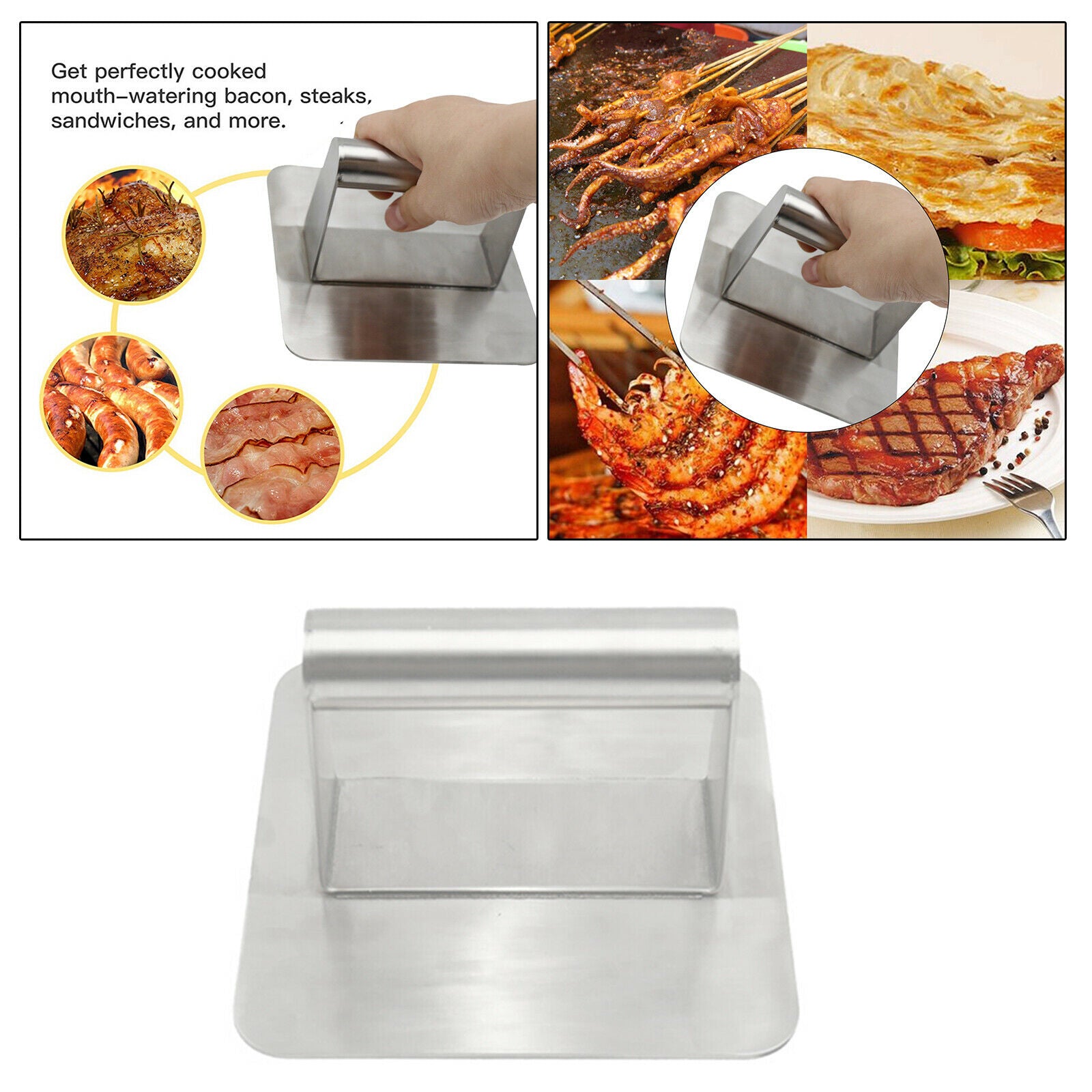 Professional Grill Press Sausage Kitchenware Bacon Presser Spatula Accessory
