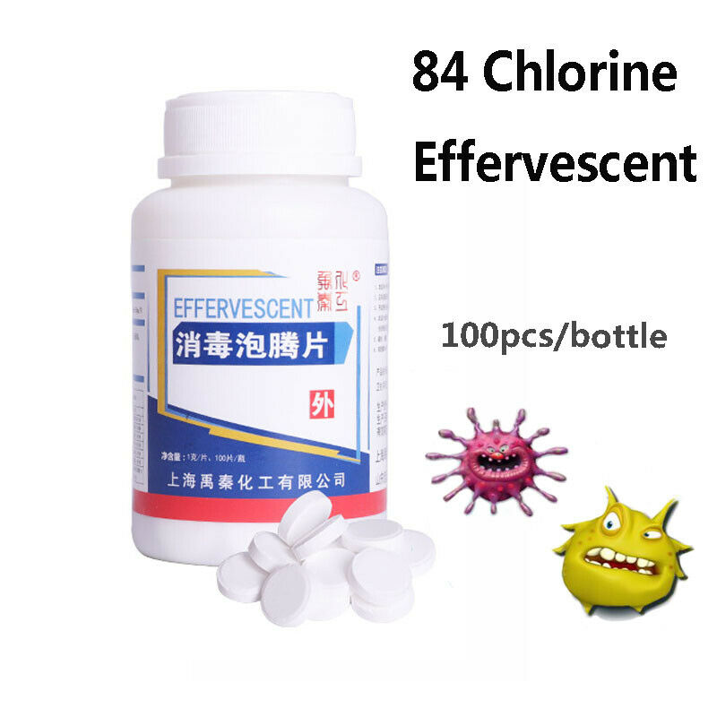 100PCS Multifunctional Effervescent Concentrate Toilet Cleaner Tablet Spot clean