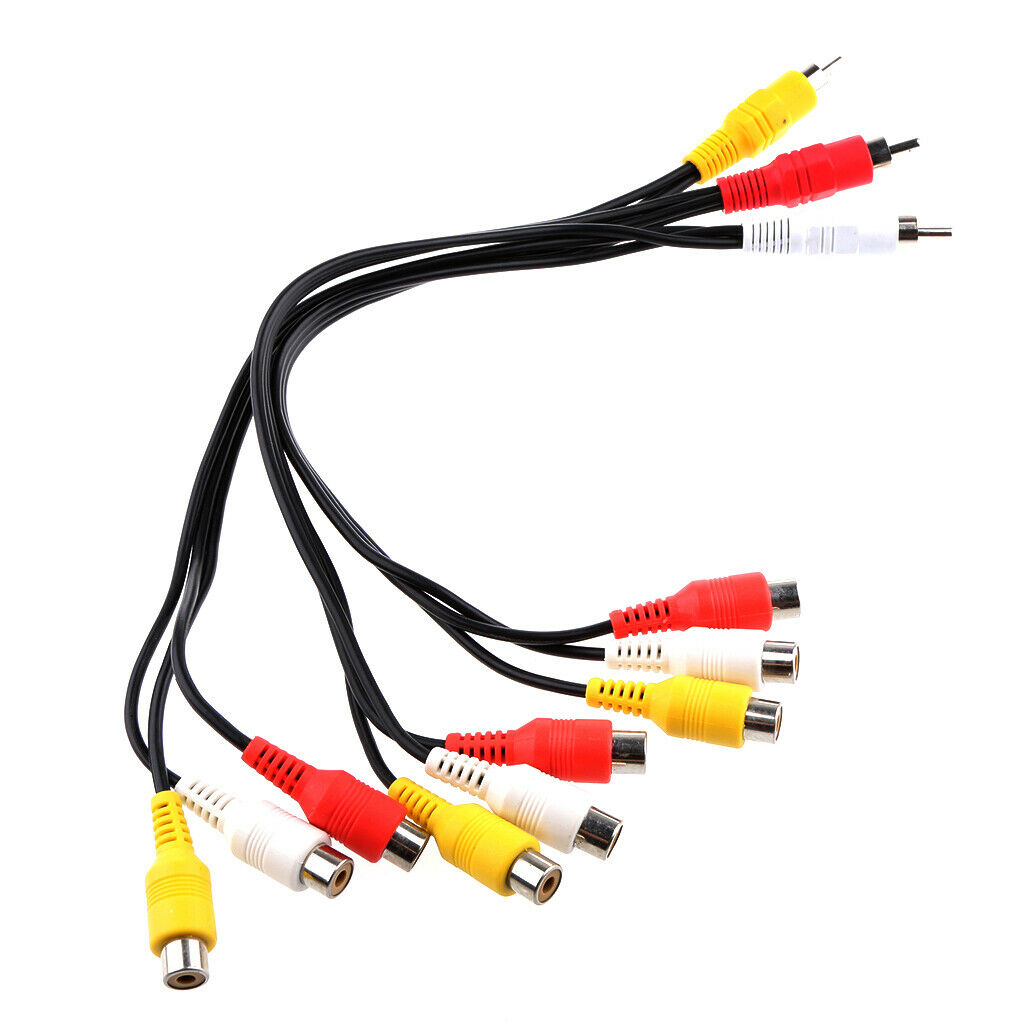 30CM AV Cable To Red White Yellow RCA Phono Audio R-&-L Video TV AV Lead