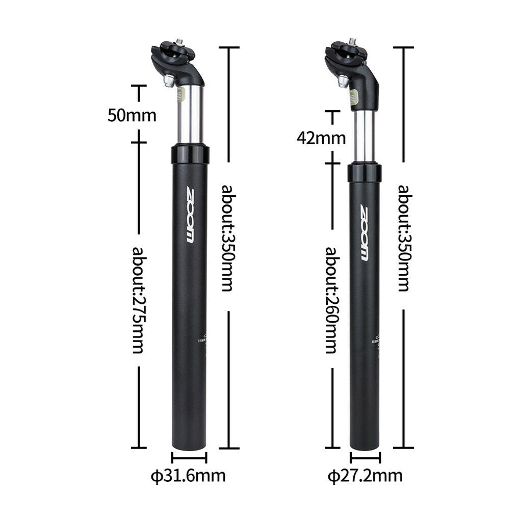 350mm Bike Suspension Seatpost Mountain Road Bicycle High Strength Seat Post