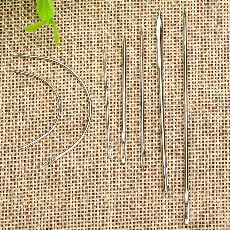 7pc Upholstery Repair Hand Needle For Canvas Leather Carpet Stitching Craft Tool