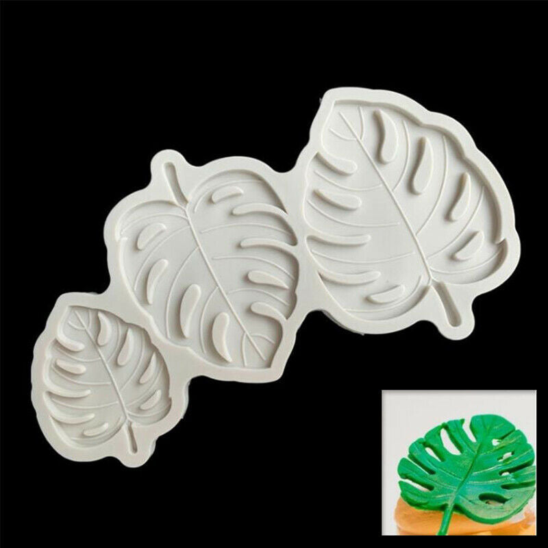 Fondant Mold Cake Mould Plant Leaf Monstera Leaves Chocolate Silicone Bak.l8