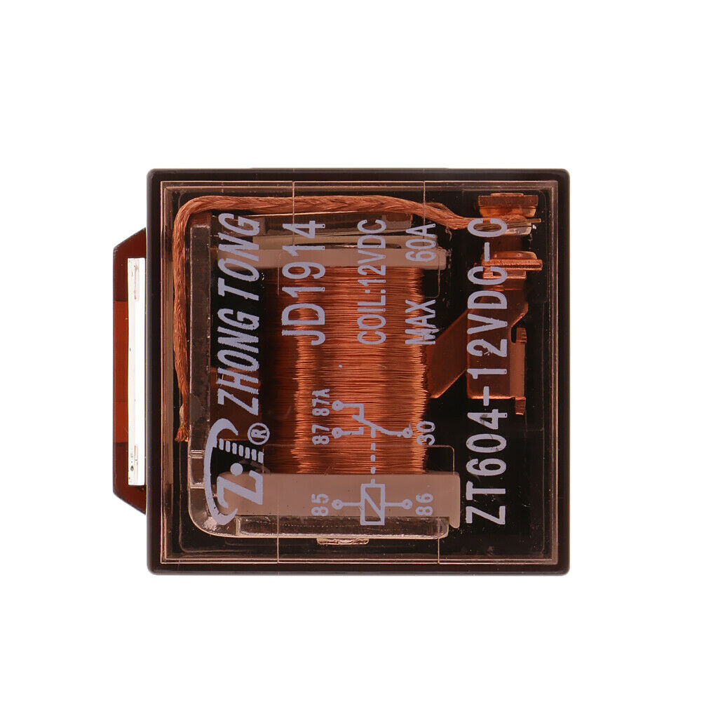 Set of 5x Relay SPDT Car Truck 12V 80A Relay 5 Pins And 4 Wires Harness