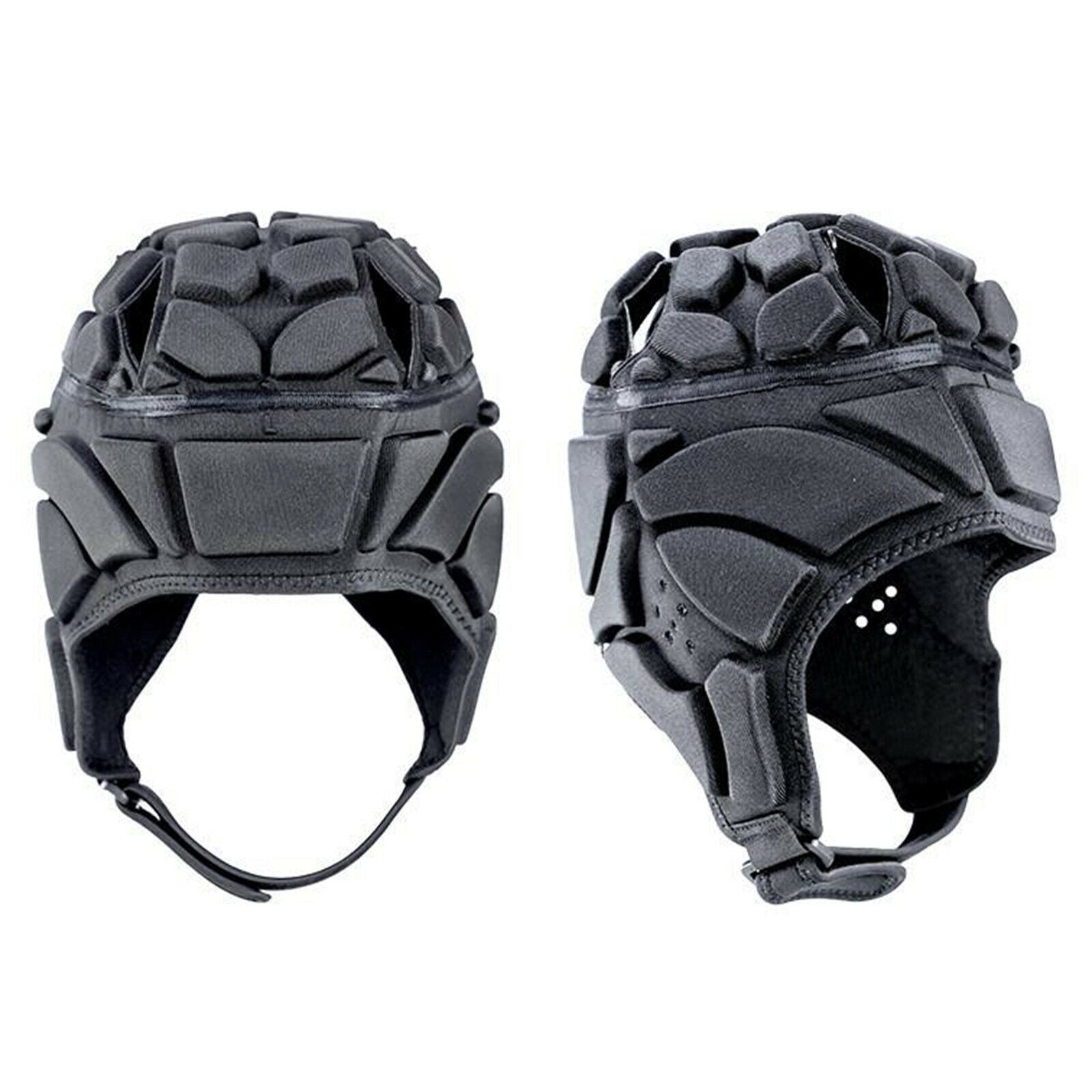 Rugby Helmet Headgear Scrum   Hockey Head Protector Protect Hat Black XL 65cm