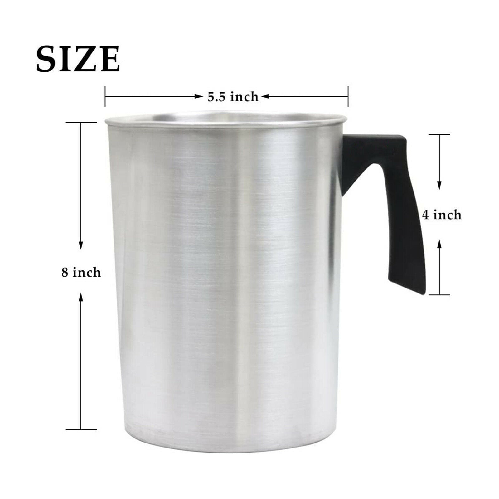 Aluminium 3L Wax Melting Pot and Heat-Resisting Handle for Wax Candle Making