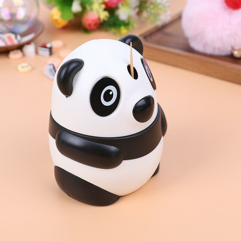 Automatic Toothpick Holder Box Panda Toothpick Dispenser Hand Press Container SJ
