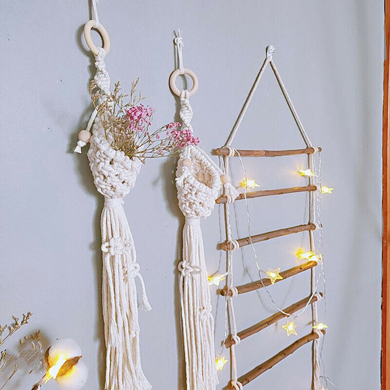 Macrame Plant Hanger Garden Hanging Planter Basket Rope Flower Pot Holder.l8