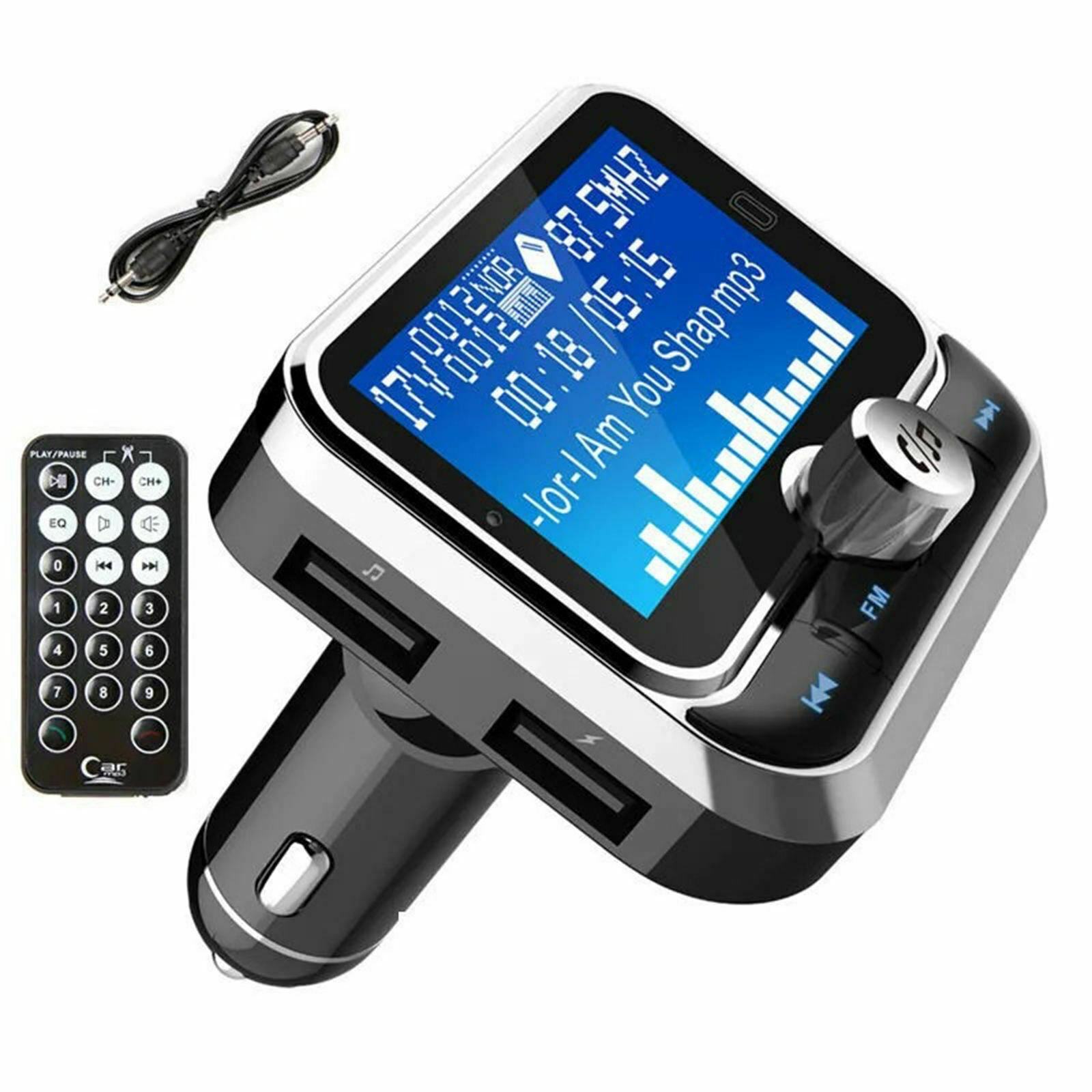 Bluetooth FM Transmitter Car Charger Quick Charging Handsfree Calling