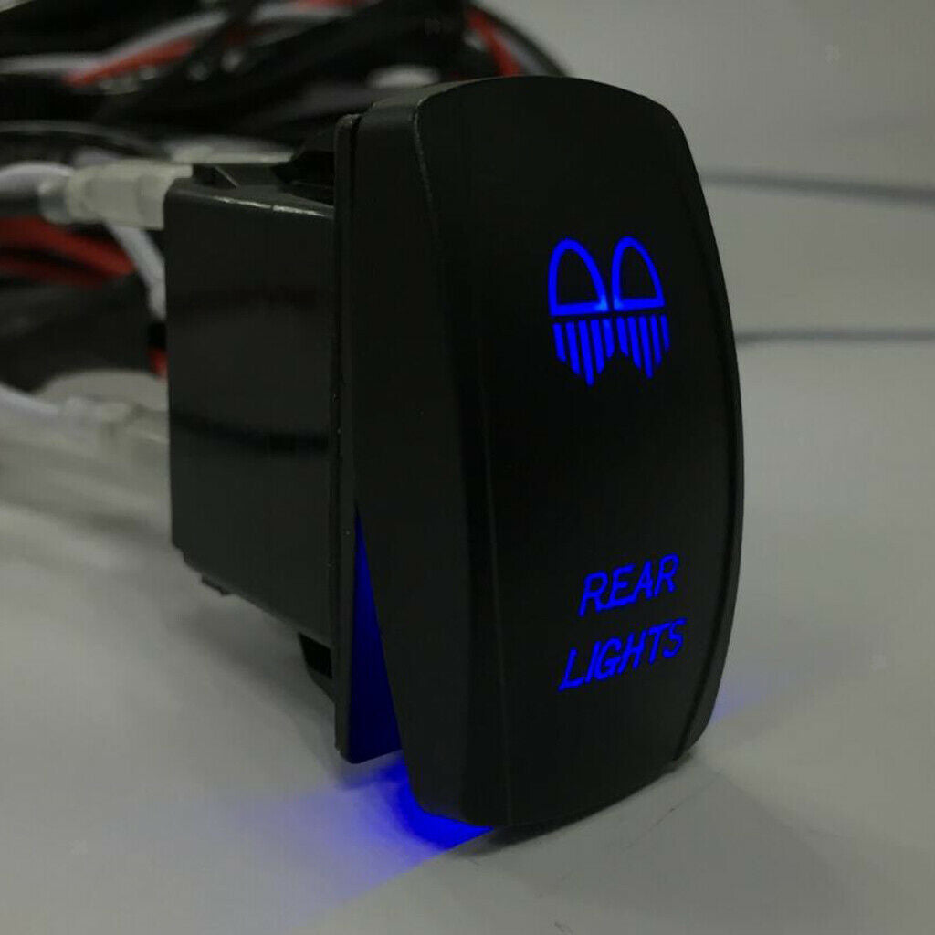 5 Pin 12V Boat Marine LED ON-OFF illuminated Toggle Rocker SPST Switch S005