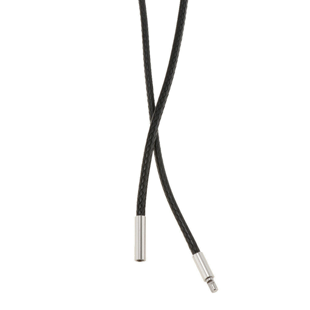 2x500mm Handmade Black Necklace Cords Wax Rope Strings for Jewelry Making