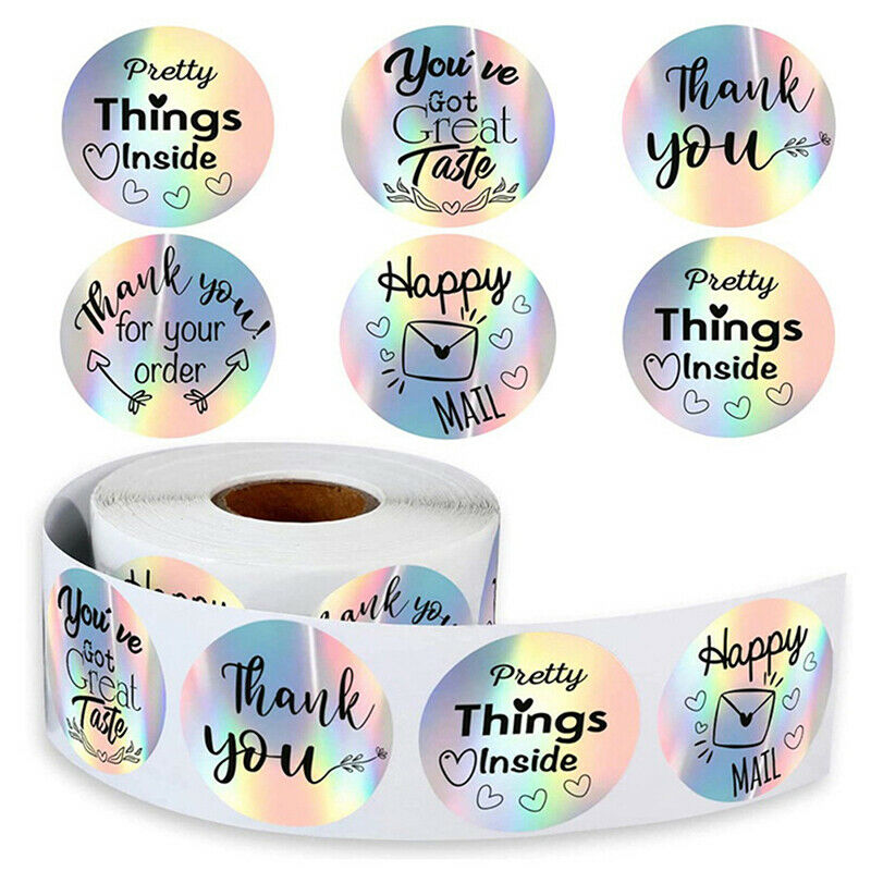 500pcs Thank You for Supporting My Small Business Stickers Bronzing Seal .l8