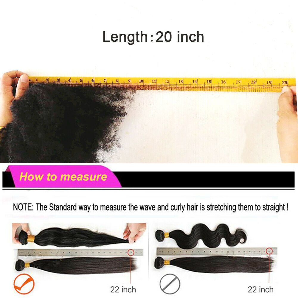 16" Mongolian Kinky Curly Hair Weft Clip in 100% Afro Kinky Human Hair Extension