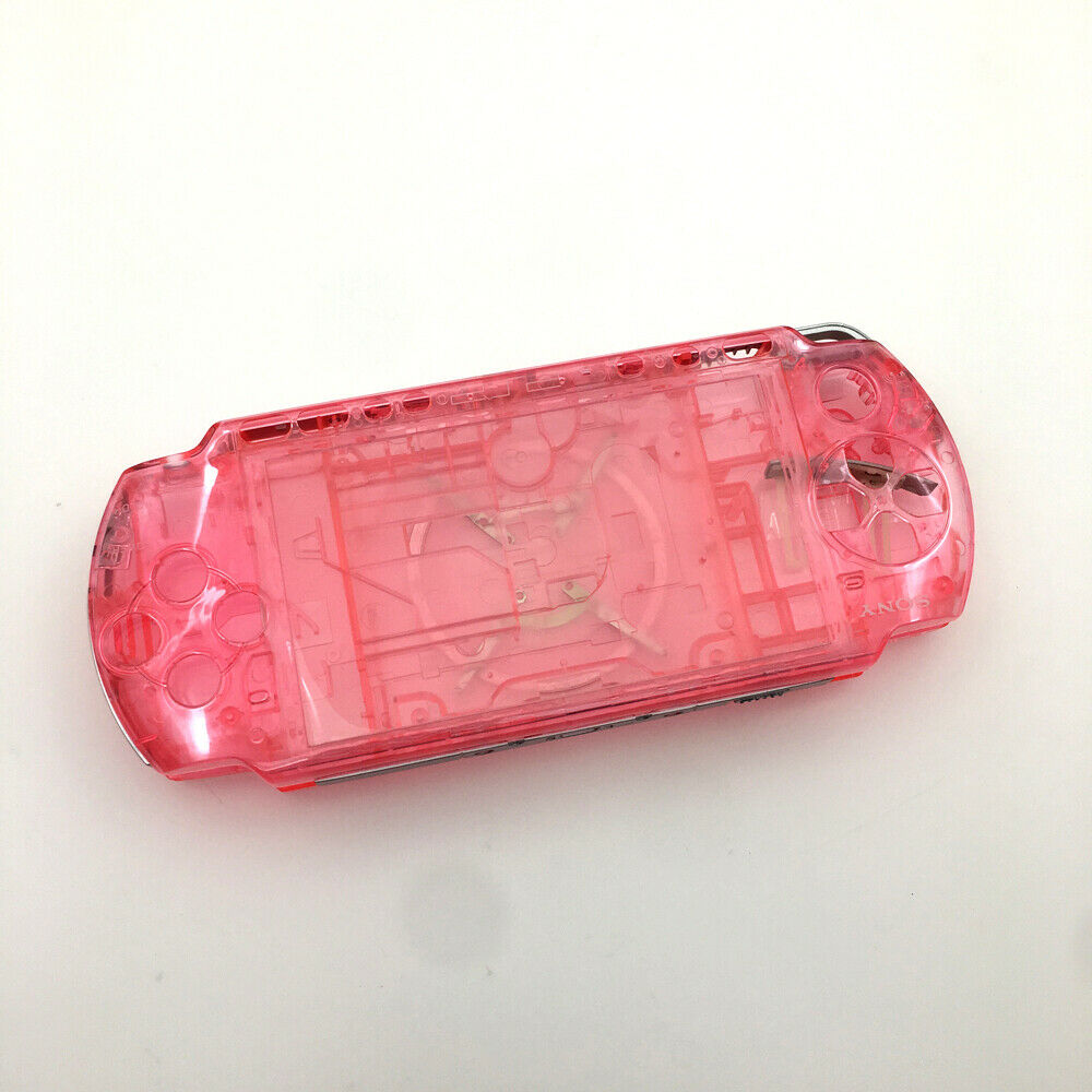 Clear pink Shell Housing case Cover Replacement Repair Parts For Sony PSP 3000