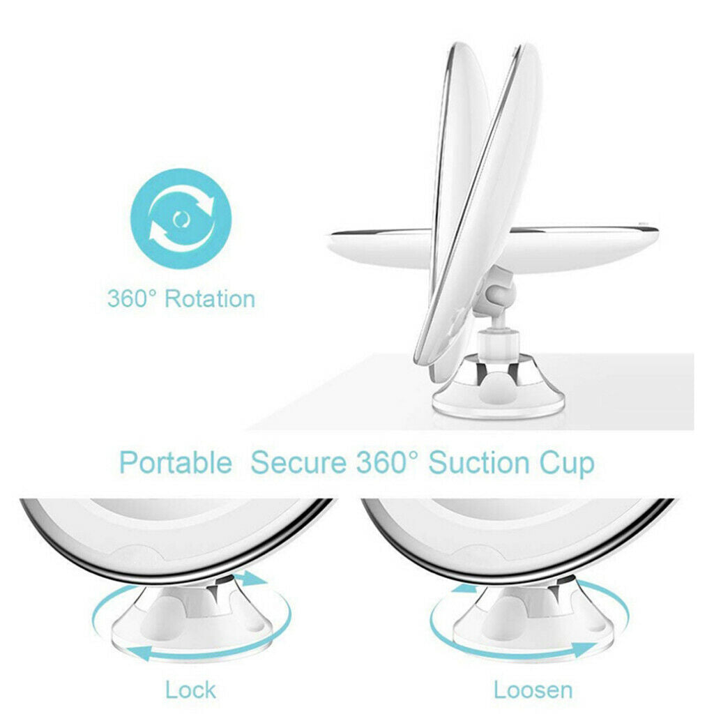 7X Enlarged Bathroom 360 ° Makeup Wall Suction Mirror