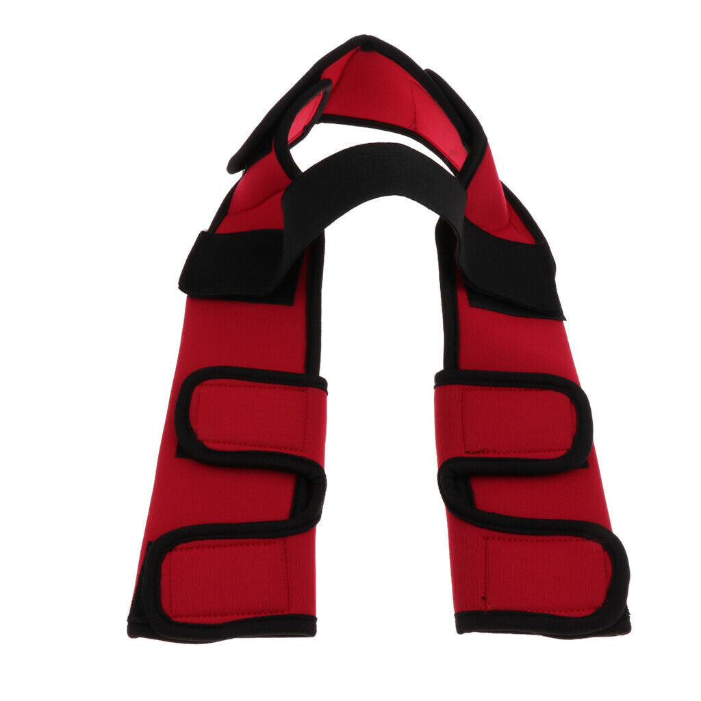 Red M and L 2x Dog Leg Wrap Protects Brace for Injury Sprain Protection