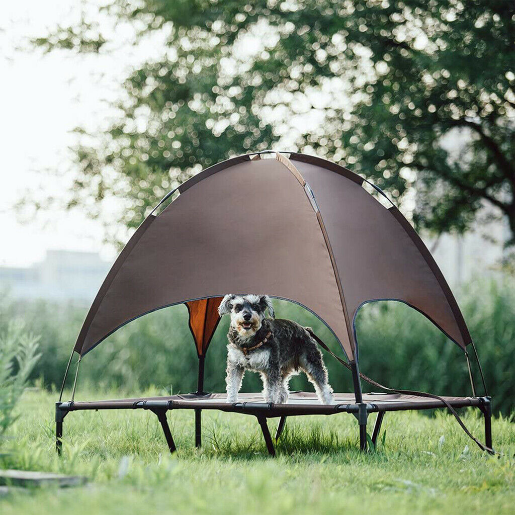 Elevated Pet Bed with Canopy Lightweight Dog Cat Camp Tent Outdoor Beach