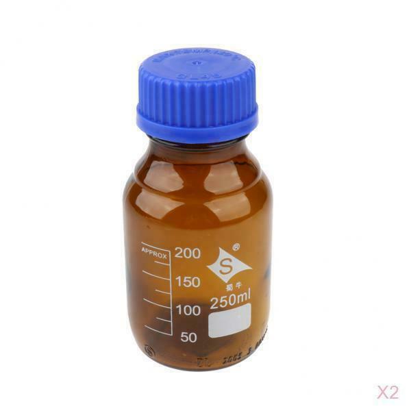 2 Pieces Borosilicate Glass Liquid Graduated Bottle, 250mL Graduated Tumbler