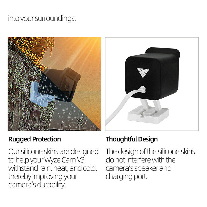 Silicone protective sleeve for Wyze Cam v3 Indoor/Outdoor Camera