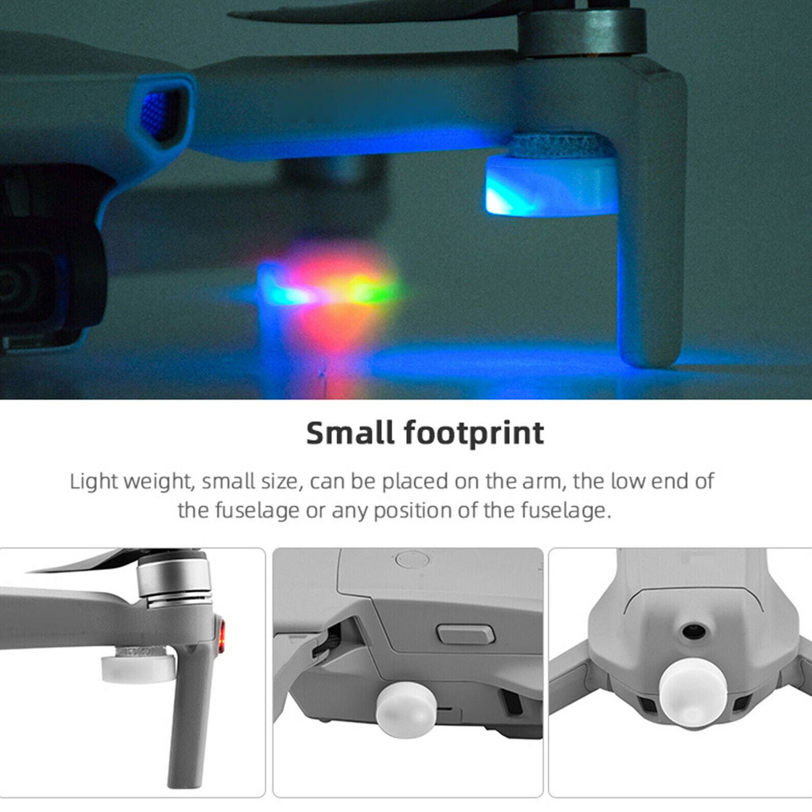4PCS Night Flight LED Light Lamp Accessories For DJI Mavic Mini Air 2 Pro Drone