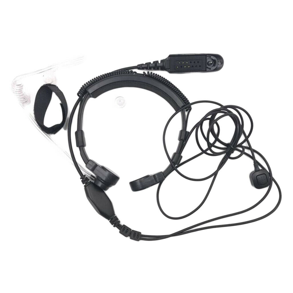 Throat Earpiece Walkie Talkie Air Tube Microphone Mic for   GP340